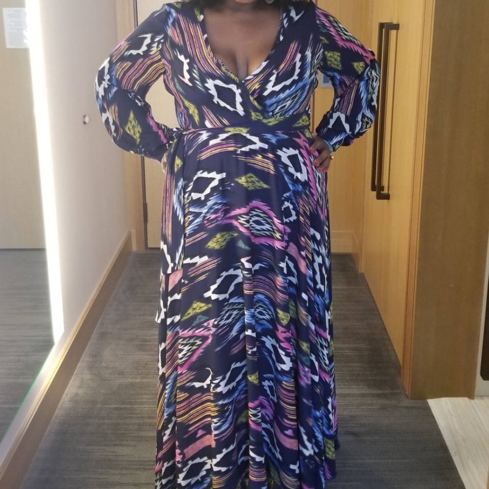 Colorful Geometric Maxi Dress